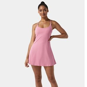 Halara in my feels everyday dress in pink (euphoria air) size M NWT